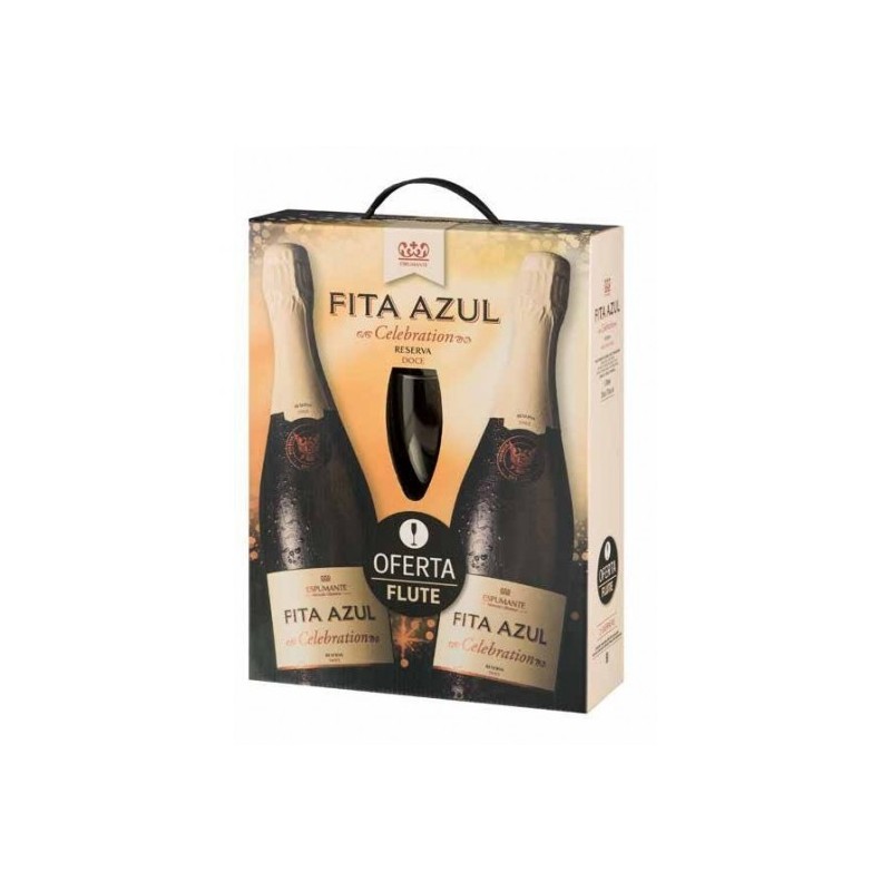 Caixa 2 garrafas Fita Azul Meio Seco 0,75L                                                                                      